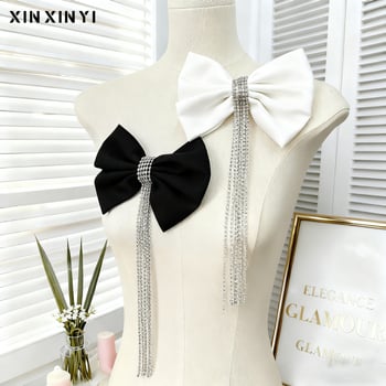 DIY аксесоари за бижута и коса - полиестер, ръчна изработка, корейски стил, панделка с кристали