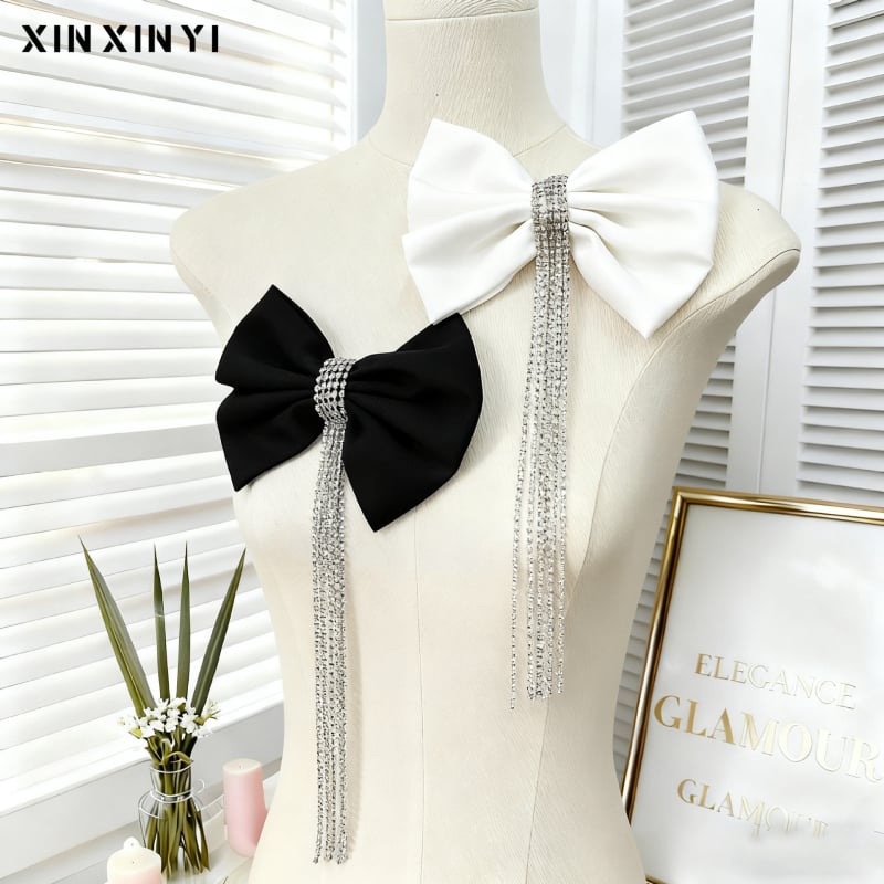 DIY аксесоари за бижута и коса - полиестер, ръчна изработка, корейски стил, панделка с кристали