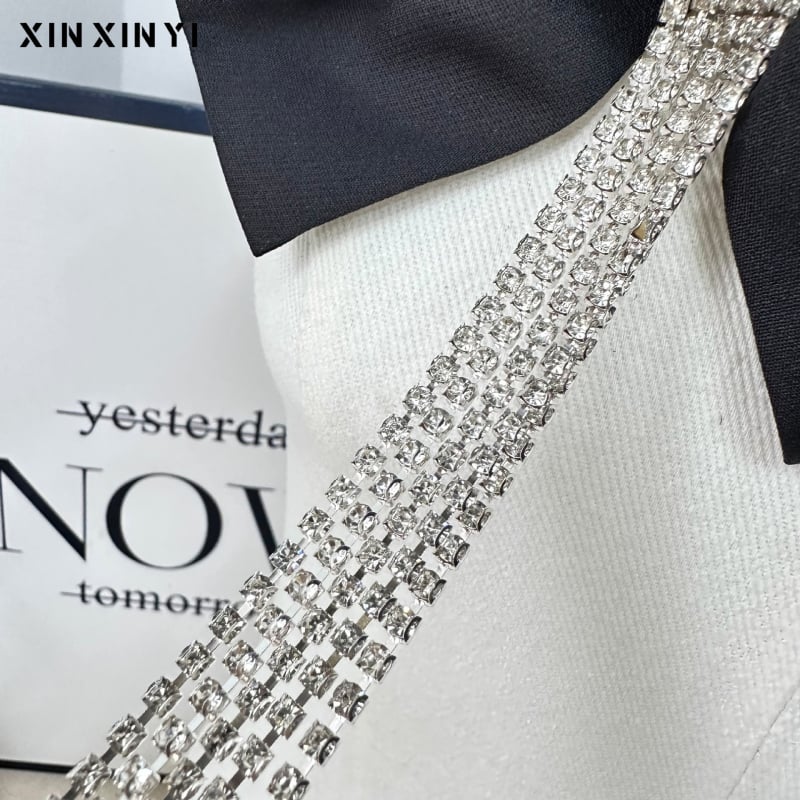 DIY аксесоари за бижута и коса - полиестер, ръчна изработка, корейски стил, панделка с кристали