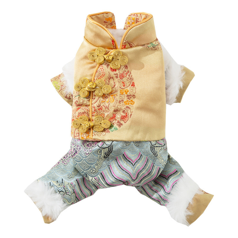 Palton din bumbac pentru animale – Hippie dog, stil chinezesc, iarnă