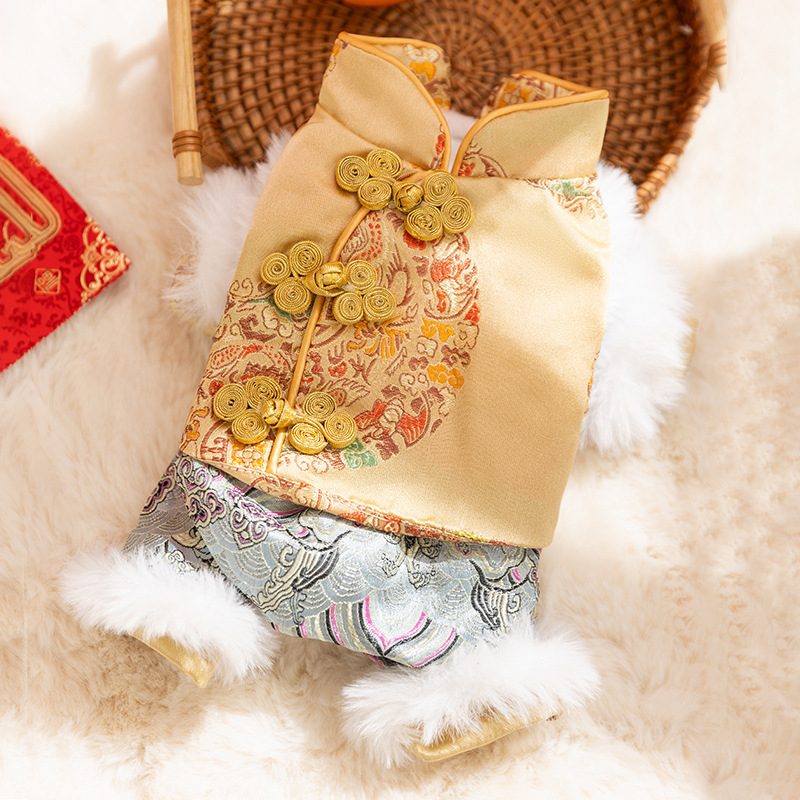 Palton din bumbac pentru animale – Hippie dog, stil chinezesc, iarnă