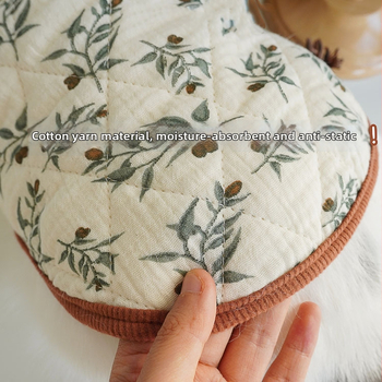 Vesta de iarnă din bumbac pentru animale de companie, fără mâneci, unisex, design floral vintage