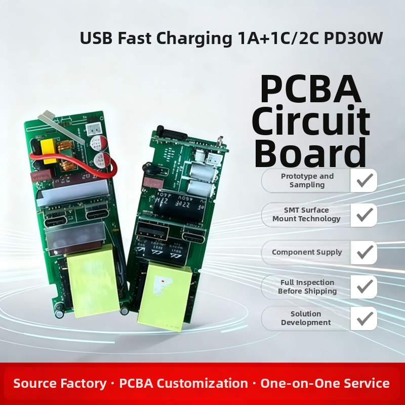 USB PD 30W nabíjací PCB modul s portami USB-A 1A a USB-C 1C/2C
