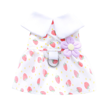 Îmbrăcăminte pentru animale de companie – Balun Pet Strawberry Tutu Skirt, Stil Prințesă, Material: Țesătură