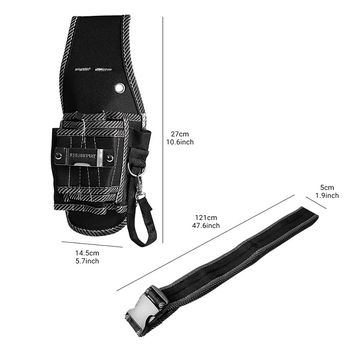 Geantă talie pentru unelte pentru bormașină, din pânză Oxford, design urban simplu, depozitare scule, lansare primăvara 2025