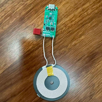 Безжичен заряден модул с Qi протокол, предавателна платка, безопасно бързо зареждане, 5W/7.5W/10W/15W, вход 5-9V 2A, модел 518