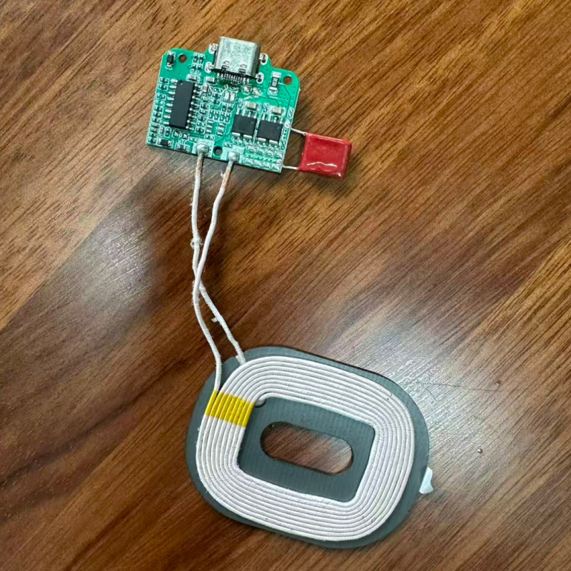 Безжичен заряден модул с Qi протокол, предавателна платка, безопасно бързо зареждане, 5W/7.5W/10W/15W, вход 5-9V 2A, модел 518