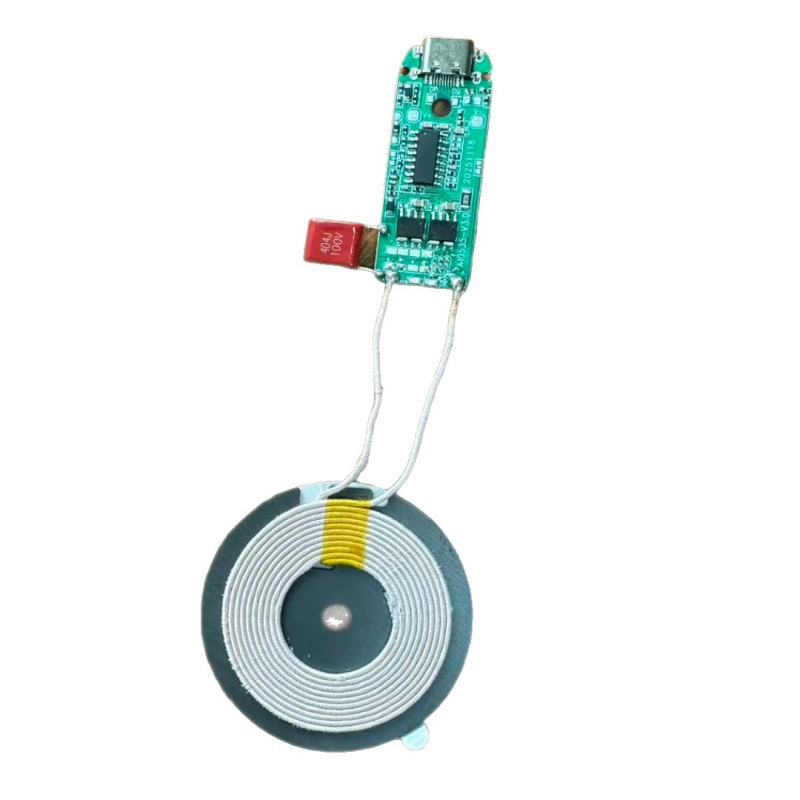 Безжичен заряден модул с Qi протокол, предавателна платка, безопасно бързо зареждане, 5W/7.5W/10W/15W, вход 5-9V 2A, модел 518