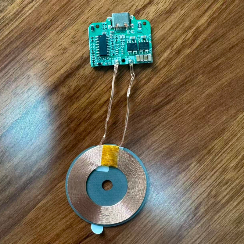 Безжичен заряден модул с Qi протокол, предавателна платка, безопасно бързо зареждане, 5W/7.5W/10W/15W, вход 5-9V 2A, модел 518