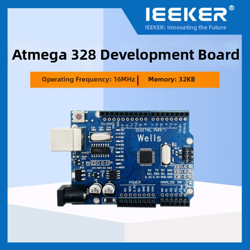 ATmega328 USB IoT vývojová doska, kompatibilná s Arduino Uno R3 — IP20, pre vstavaný vývoj
