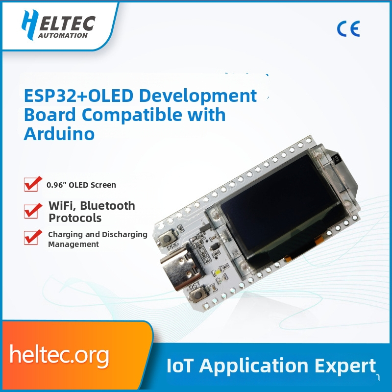 WiFi Kit 32 – ESP32 čip, Bluetooth a OLED, kompatibilný s Arduino IoT vývojovou doskou