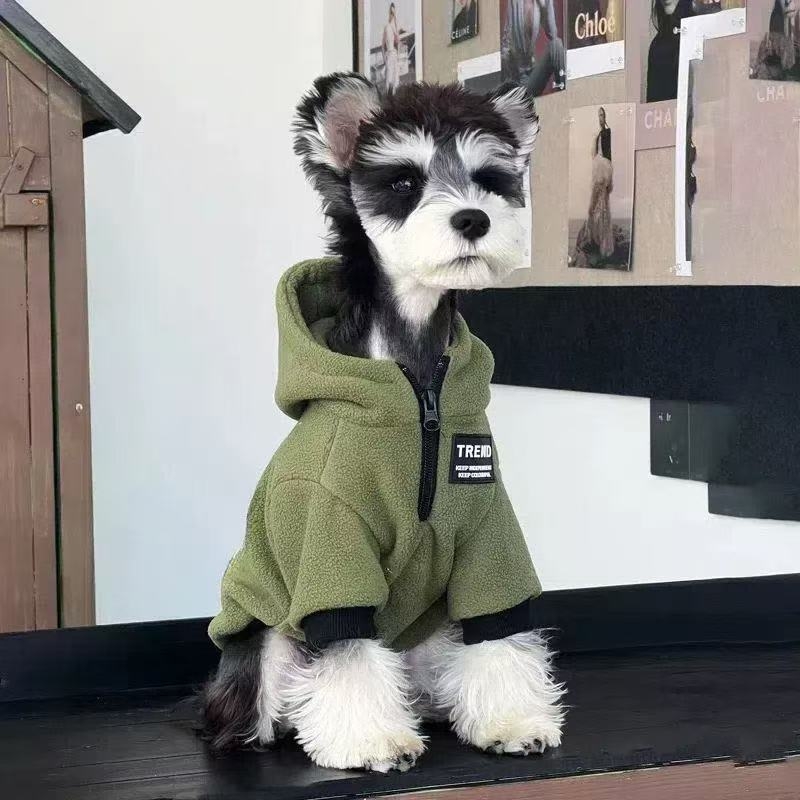Zimska topla fleec majica za male pse — Šnaucer, Teddy, Pomeranski