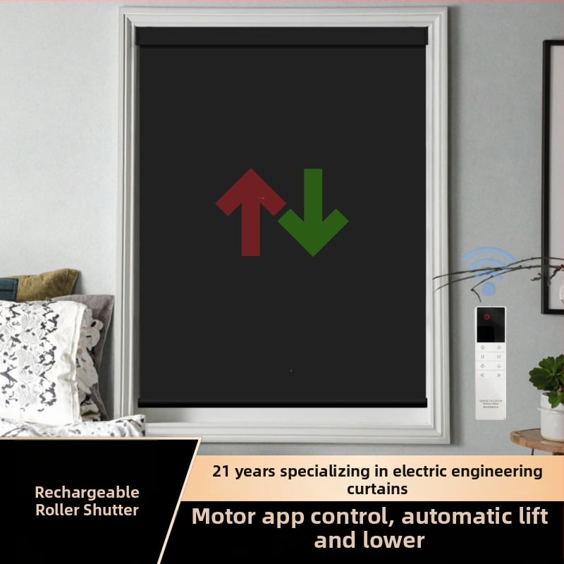 Motor rulou electric cu baterie litiu, control prin aplicație – Personalizabil, WIFI Smart, Compatibil Google Home/Alexa/Zigbee, Model 01095