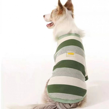 Psi majica u Inst stilu s prugastim uzorkom, platnena tkanina, univerzalna za kućne ljubimce