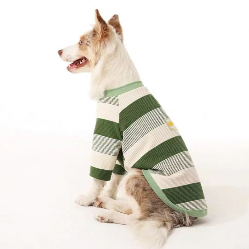 Psi majica u Inst stilu s prugastim uzorkom, platnena tkanina, univerzalna za kućne ljubimce