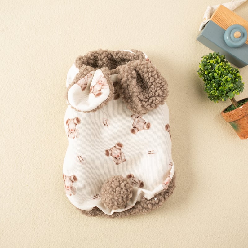 Vesta za pse za jesen-zimu - s flece, punjena pamukom, bez rukava