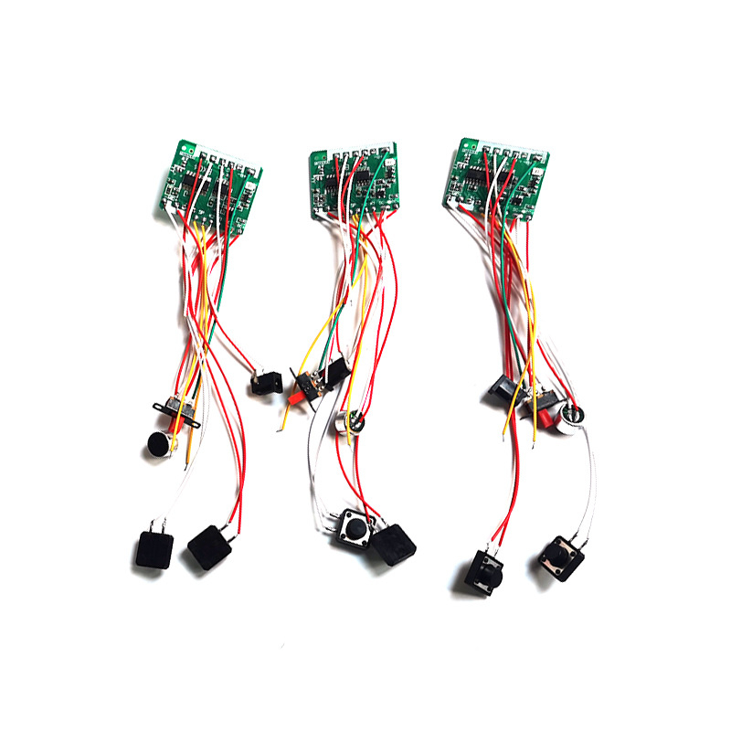 Beszélgetős játékhoz készült PCB, intelligens beszédtanuló chippel — HPCB059, OEM/ODM, DC tápegység, feszültség 35V–4,5V, testreszabható