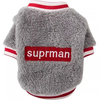 Flanel kaput za pse s appliqué šavom za male pasmine – Teddy/Bichon Frisé, jesen-zima, pliš odijelo za kućne ljubimce