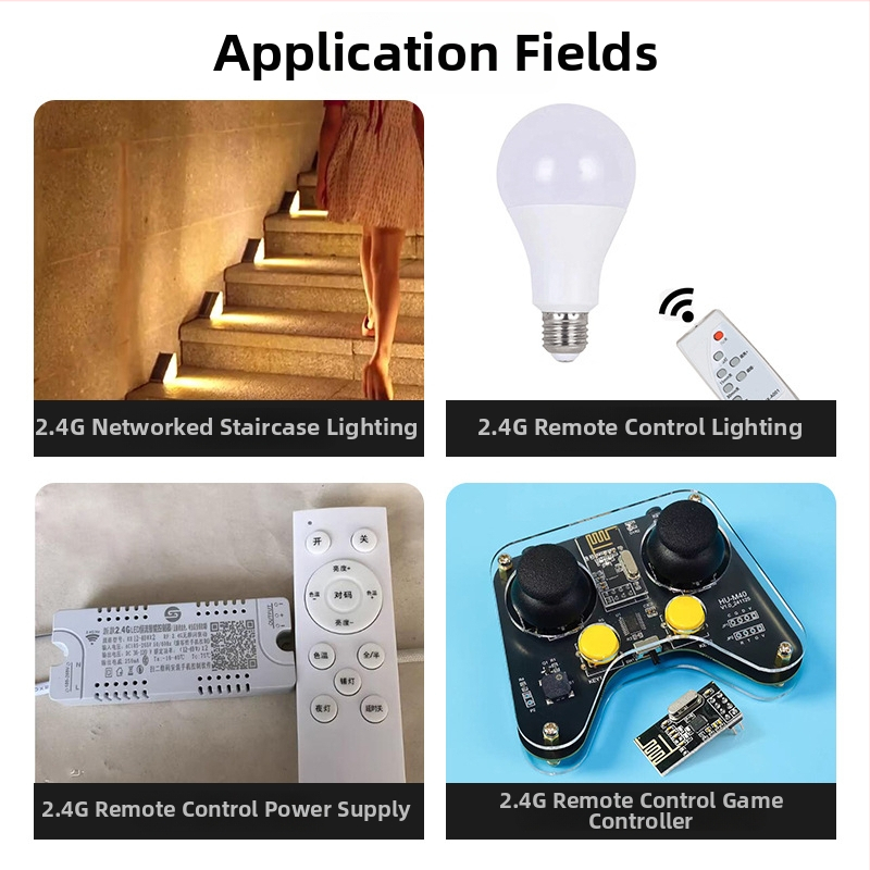 Безжичен 2.4G трансивър модул PCBA за осветителен контролер и игрови контролери