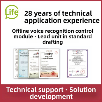 Modul de control vocal pentru iluminat LED – cip de recunoaștere vocală pentru iluminare inteligentă, cu cuvinte de trezire personalizate, 300 comenzi, timp de răspuns 50–800 ms