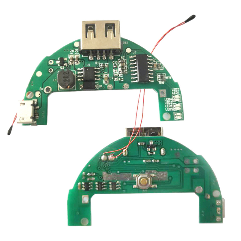 USB višefunkcionalna pločica za grijanje ruke (PCBA) – dizajn sheme i prototip, tip s dijeljenim