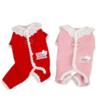 Odjeća za kućne ljubimce za male pse i mačke, baršunasti materijal, zima, četveronožni dizajn, sladak stil