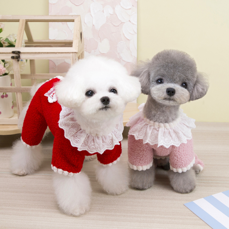 Odjeća za kućne ljubimce za male pse i mačke, baršunasti materijal, zima, četveronožni dizajn, sladak stil