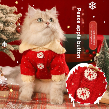 Pulover pentru animale de companie – pentru pisici și câini, anti-căderea părului, stil lejer, material: păr de căluț de mare și pluș de cerb