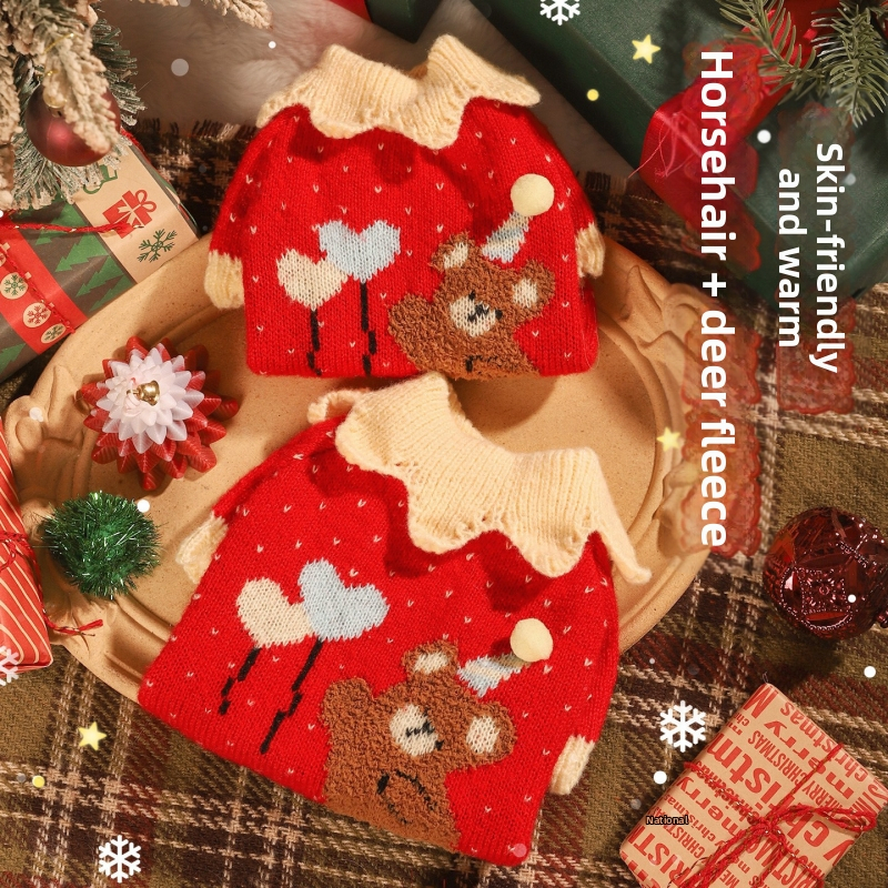 Pulover pentru animale de companie – pentru pisici și câini, anti-căderea părului, stil lejer, material: păr de căluț de mare și pluș de cerb