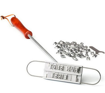 BBQ branding željezo s engleskim slovima — ABS materijal, za roštilj