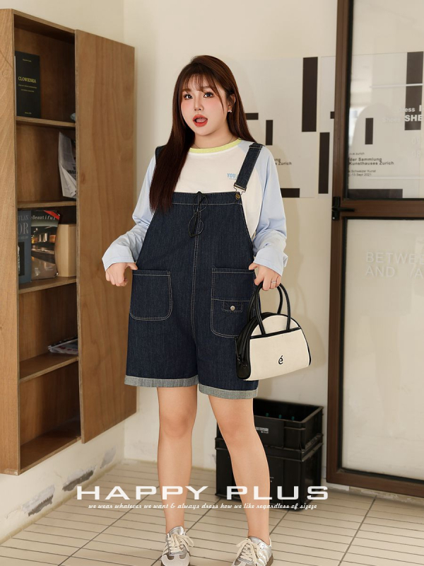 Ženske traper šortse s trakama, pamuk denim materijal, opušteni pojas, srednja duljina, tanka tkanina