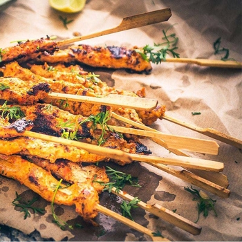 Jednokratne drvene šipke s četvrtastom glavom za kućno roštiljanje, 50 kom