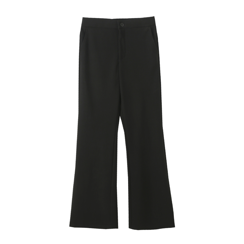 Pluszméretű női magas derekú mikroflare nadrág, rayon, 2025 tél, mikroelaszticitás, vastag anyag