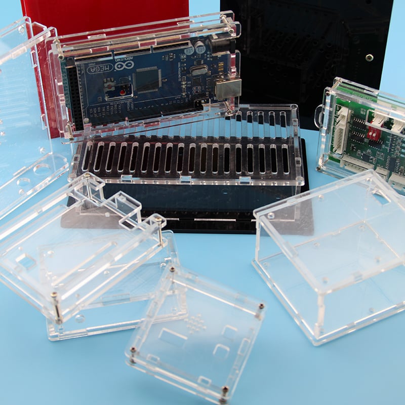 Akril PCB-ház fejlesztőpanelekhez — modulvédelem, Core storm márka, cél: fogyasztói digitális eszközök, licencelhető magánmárkák: Igen