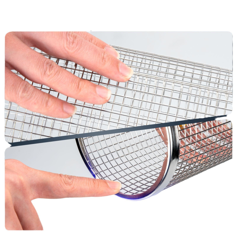 Lan qiaoying Nehrđajući čelični kružni cilindrični mrežni koš za roštilj — višenamjenska mreža za roštilj, jednostavno čišćenje, otporan na hrđu