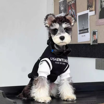 Odjeća za pse za Šnaucer, Teddy i Pomeranac — debeli plišani filc za jesen/zimu, dvodijelni izgled, topla odjeća za štenad