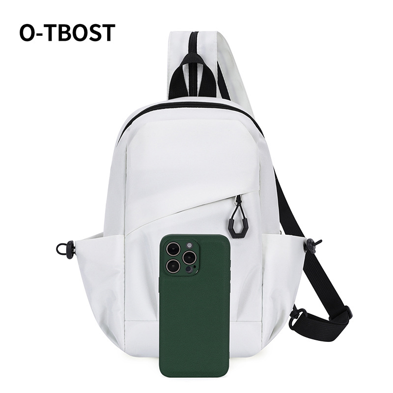 Muška prsna torbica u street stilu, najlon, vodootporna, smanjuje teret, podstava od poliestera