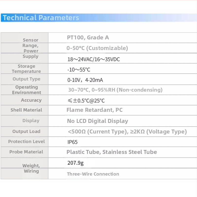 Industrijski senzor temperature za ventilacijski kanal, HK2 serija, fiksni montažni, logoele branda, primjena: radionice, hladni lanac, prostorija motora, pametni staklenik, medicinska oprema, laboratorij