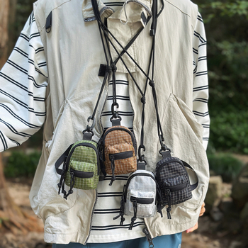 Nylonból készült érmés táska, utcai stílus, Ruiyingzizhi márka, bélés nélkül, kopásálló