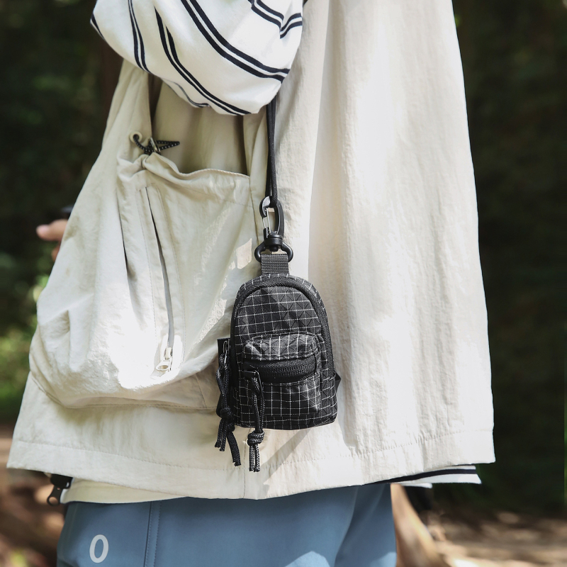 Nylonból készült érmés táska, utcai stílus, Ruiyingzizhi márka, bélés nélkül, kopásálló