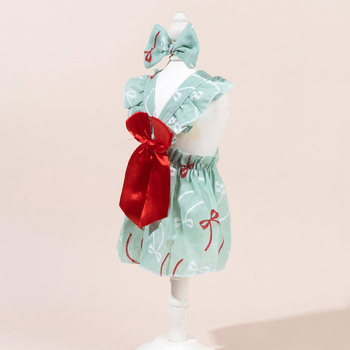 Fustă pentru animale de companie cu buline, pentru câini și pisici, rochie de seară pentru pisică, amestec bumbac-poliester