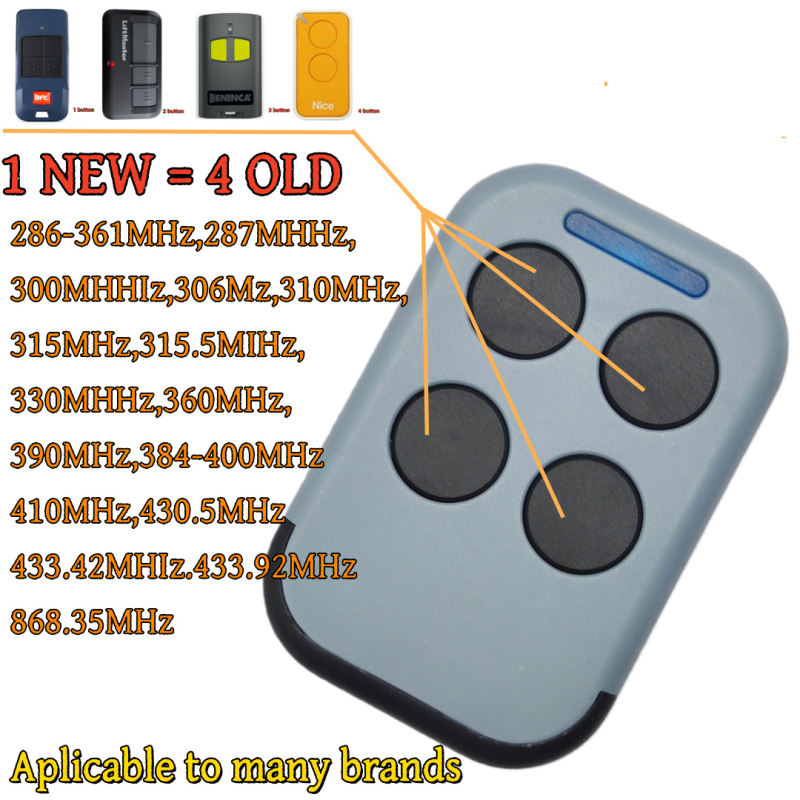 Foyum univerzalni daljinski upravljač za garažna vrata – bežični, 280-868MHz, dvostruki nadzor, bez kabela, CE potvrda