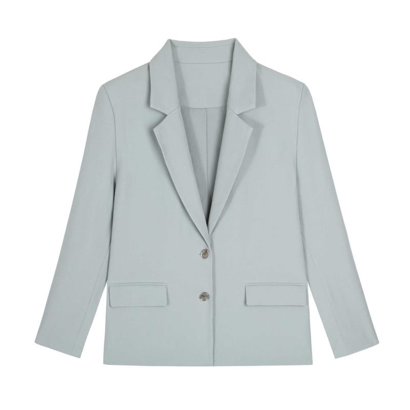 Női koreai stílusú zakó poliészterből, őszi 2025 kiadás, ingázó munka stílus, zakó gallér