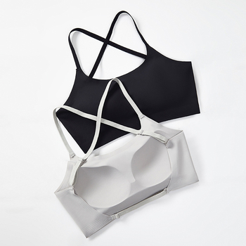 Beznaramenasti tube top s push-up podrškom, bezšivni dizajn, U-oblik leđa, najlon