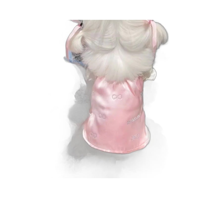 Odjeća za kućne ljubimce – lagani luksuz, prozračna, lagana, s dijamantnim ukrasima; Materijal: platno; Podrijetlo: Jiangsu; Marka: Jiamei Chong; Kategorija: Odjeća za kućne ljubimce; Stil: Slobodno vrijeme