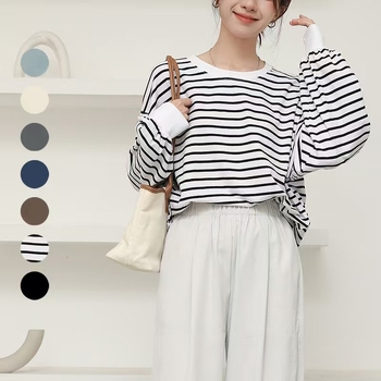 Tricou damă lejer cu mâneci lantern, guler cu volan, pulover, bumbac