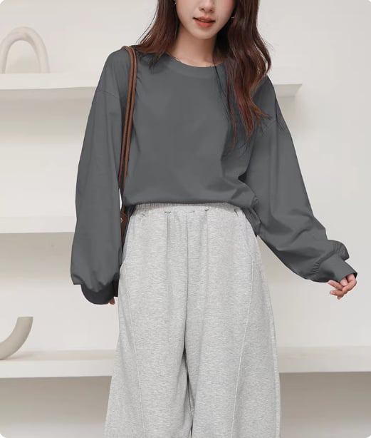 Tricou damă lejer cu mâneci lantern, guler cu volan, pulover, bumbac