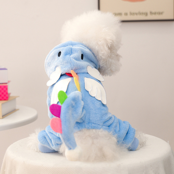 Kostim za transformaciju kućnih ljubimaca: dizajn anđeo-dragon, odjeća od poliestera s fleksi podstavom za pse i mačke, jesen-zima