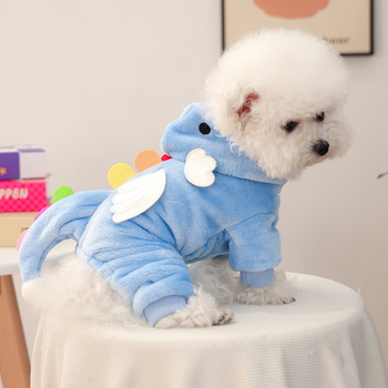 Kostim za transformaciju kućnih ljubimaca: dizajn anđeo-dragon, odjeća od poliestera s fleksi podstavom za pse i mačke, jesen-zima