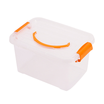 Cutie de depozitare din plastic cu roți, transparentă cu capac, plastic îngroșat, capacitate 20–30 L